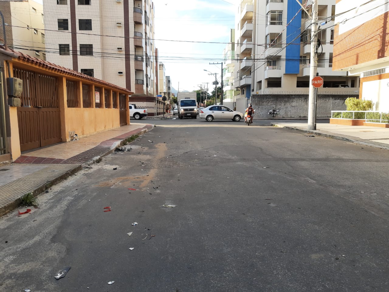O cruzamento onde a colisão aconteceu fica entre a avenida Copacabana e a rua Cannes (Foto: Roberta Bourguignon)