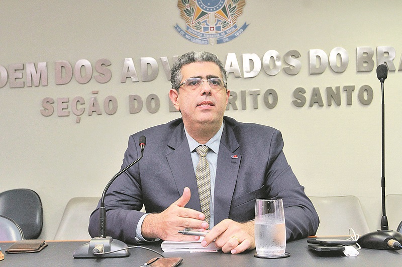 Presidente da OAB-ES José Carlos Risk Filho (Foto: Leone Iglesias/ AT/ 03/12/2019)