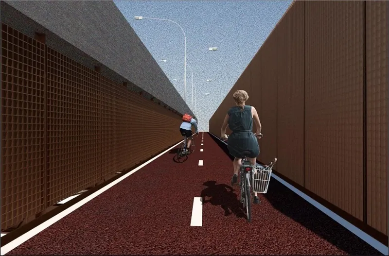 Imagem ilustrativa da imagem Ciclovia na Terceira Ponte vai ficar 3 metros abaixo das pistas de carros