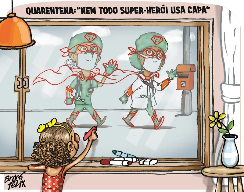 Imagem ilustrativa da imagem André Felix: "Quarentena: Nem todo super-herói usa capa"