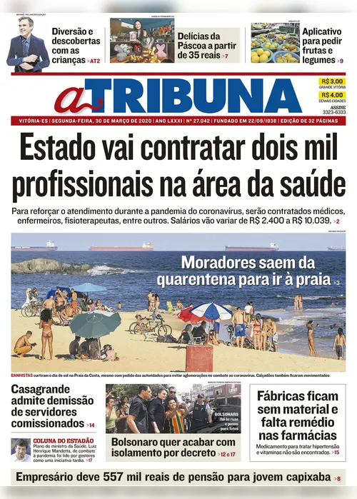 
          Imagem ilustrativa da imagem Clique aqui e confira os destaques do jornal A Tribuna desta segunda
          