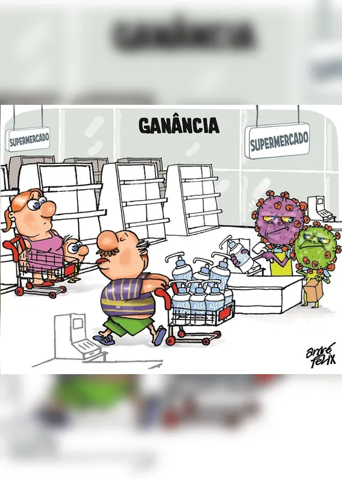 Imagem ilustrativa da imagem Coronavírus é tema da charge do André Felix desta sexta-feira