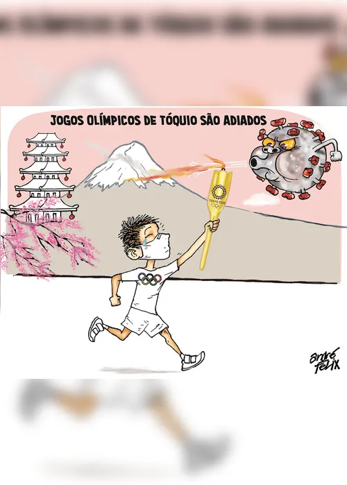 Imagem ilustrativa da imagem Jogos Olímpicos é tema da charge do André Felix desta quarta-feira