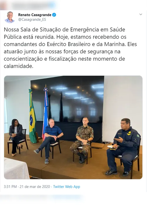 Imagem ilustrativa da imagem Exército, Marinha e Corpo de Bombeiros nas ruas a partir deste domingo (22)