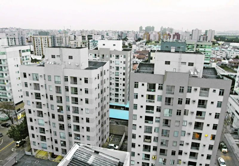 Vista do bairro Jardim Camburi, em Vitória, onde há  grande concentração de empreendimentos em construção, em sua maioria apartamentos