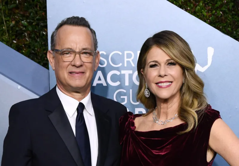 Ator Tom Hanks e a esposa Rita Wilson