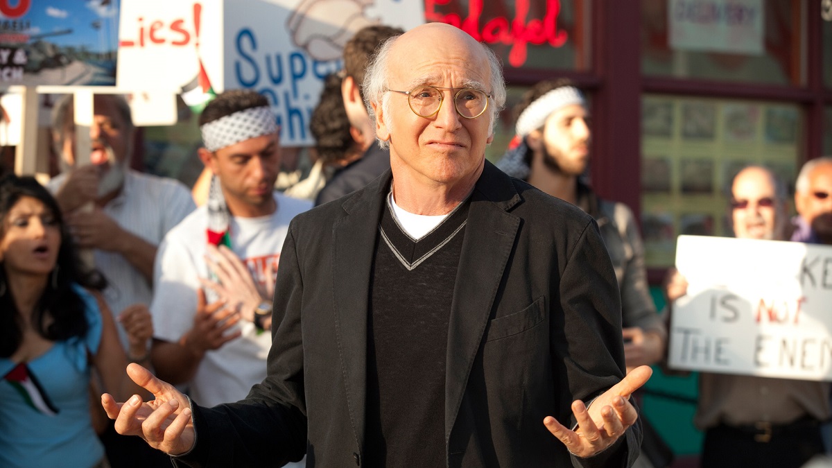 Larry David ,o célebre criador de Seinfeld ao lado de Jerry. (Foto: Reprodução/HBO)
