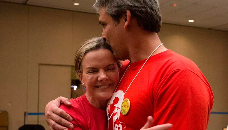 Gleisi Hoffmann e Lindbergh Farias (Foto: Lula Marques / PT)