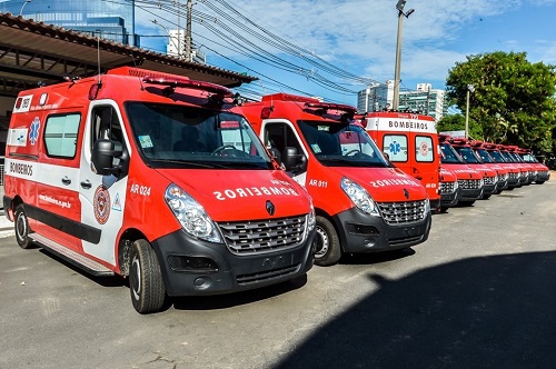 Novas ambulâncias (Foto: Divulgação / Governo do Estado)