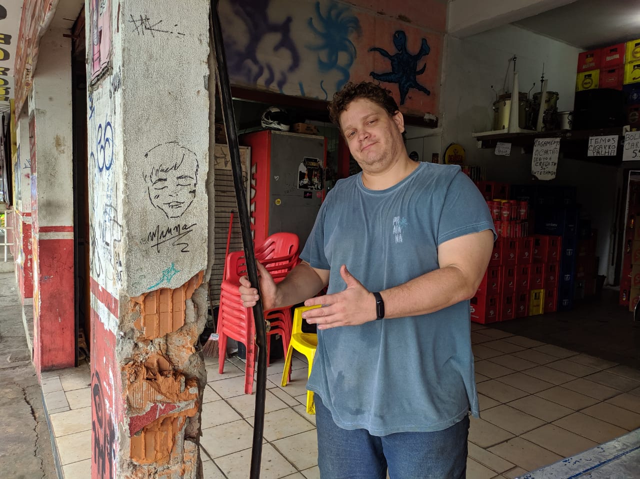 O comerciante Wanderson Malovini, de 31 anos (Foto: Júlia Afonso)