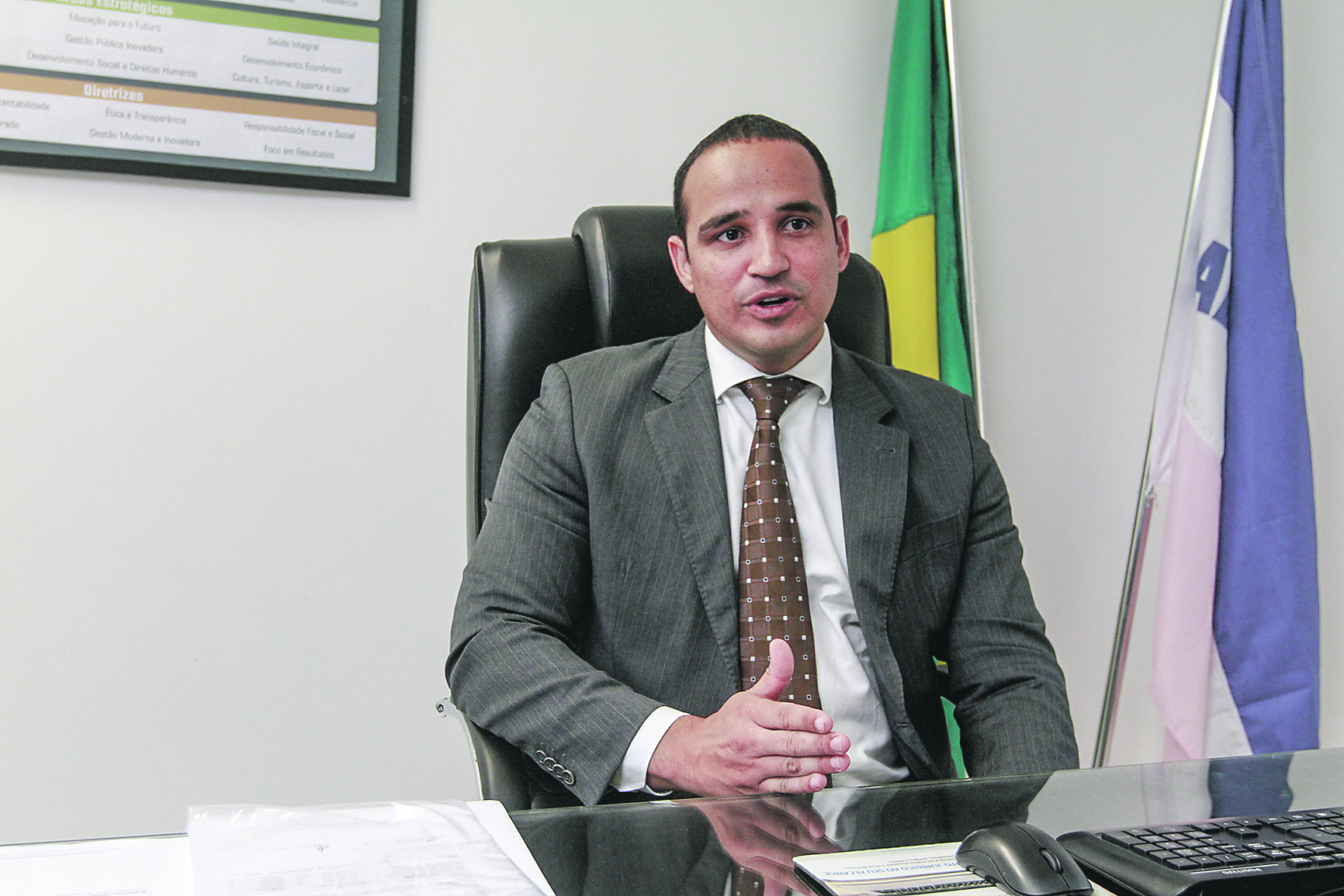 Rodrigo de Paula disse que não há risco de os servidores ficarem sem receber o benefício previdenciário (Foto: Thiago Coutinho – 16/12/2019)