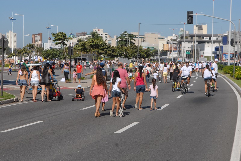 Rua de Lazer, na orla de Camburi (Foto: Arquivo/AT)