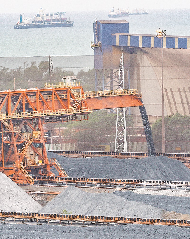 unidade industrial da Vale em Tubarão: empresa “readequa o quadro” (Foto: Leone Iglesias )