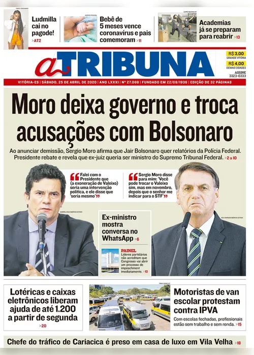 Imagem ilustrativa da imagem Confira os destaques do Jornal A Tribuna deste sábado