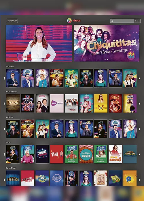 Imagem ilustrativa da imagem SBT Vídeos: emissora lança plataforma para assistir programas online