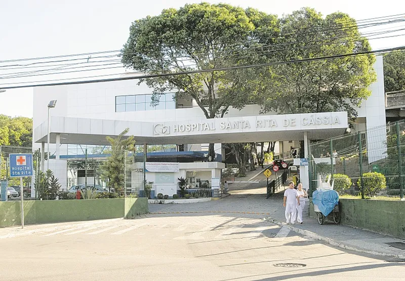 Hospital Santa Rita, em Vitória, onde um dos pacientes está internado.