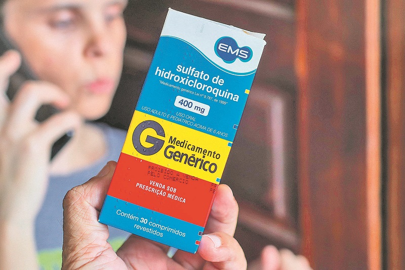 Caixa com comprimidos de hidroxicloroquina: uso do medicamento pode provocar efeitos colaterais (Foto: Genival Fernandez/Agência Estado)