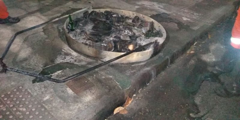 Ecoposto foi incendiado (Foto: Divulgação / PMV)