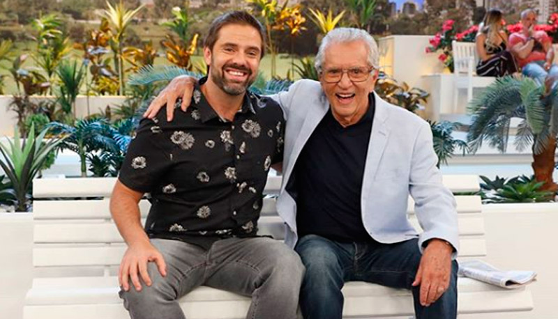 Fábio Rabin e Carlos Alberto de Nóbrega em 'A Praça é Nossa' (Foto: Reprodução / Instagram)