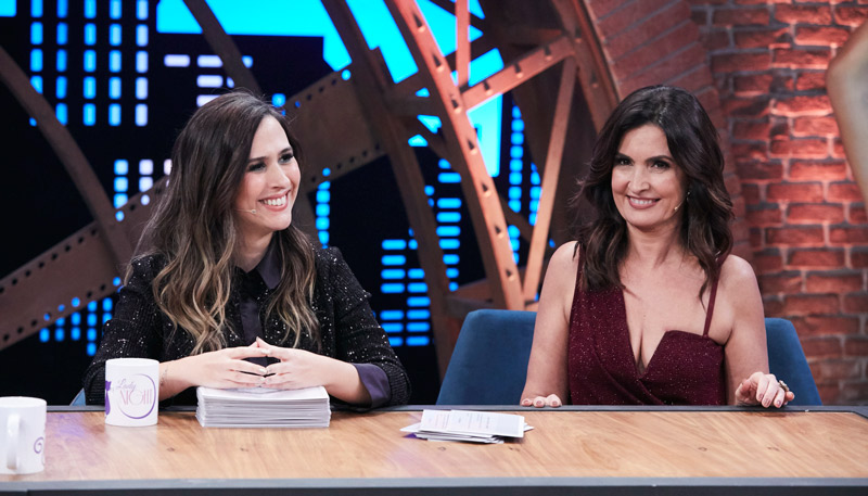 Tata Werneck e Fátima Bernardes no Lady Night (Foto: Juliana Coutinho / Divulgação)