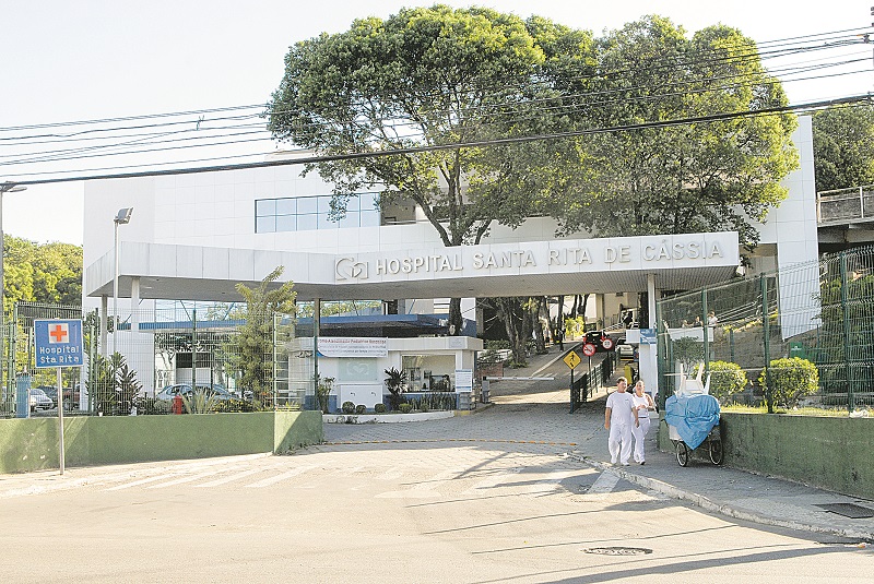 Hospital Santa Rita, em Vitória, onde um dos pacientes está internado. (Foto: Arquivo/AT)