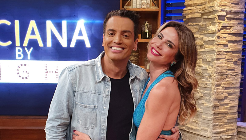 Leo Dias e Luciana Gimenez no "Luciana By Night" (Foto: Divulgação / Rede TV!)