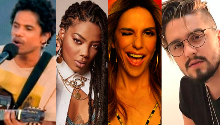 Alexandre Carlo do Natiruts, Ludmilla, Ivete Sangalo e Luan Santana se apresentam neste final de semana (Foto: Divulgação)