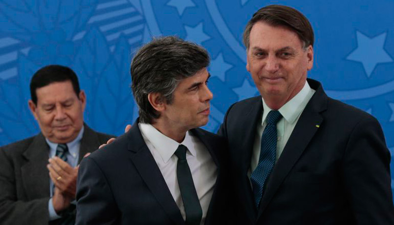 Nelson Teich e o presidente Jair Bolsonaro (Foto: Marcello Casal Jr / Agência Brasil)