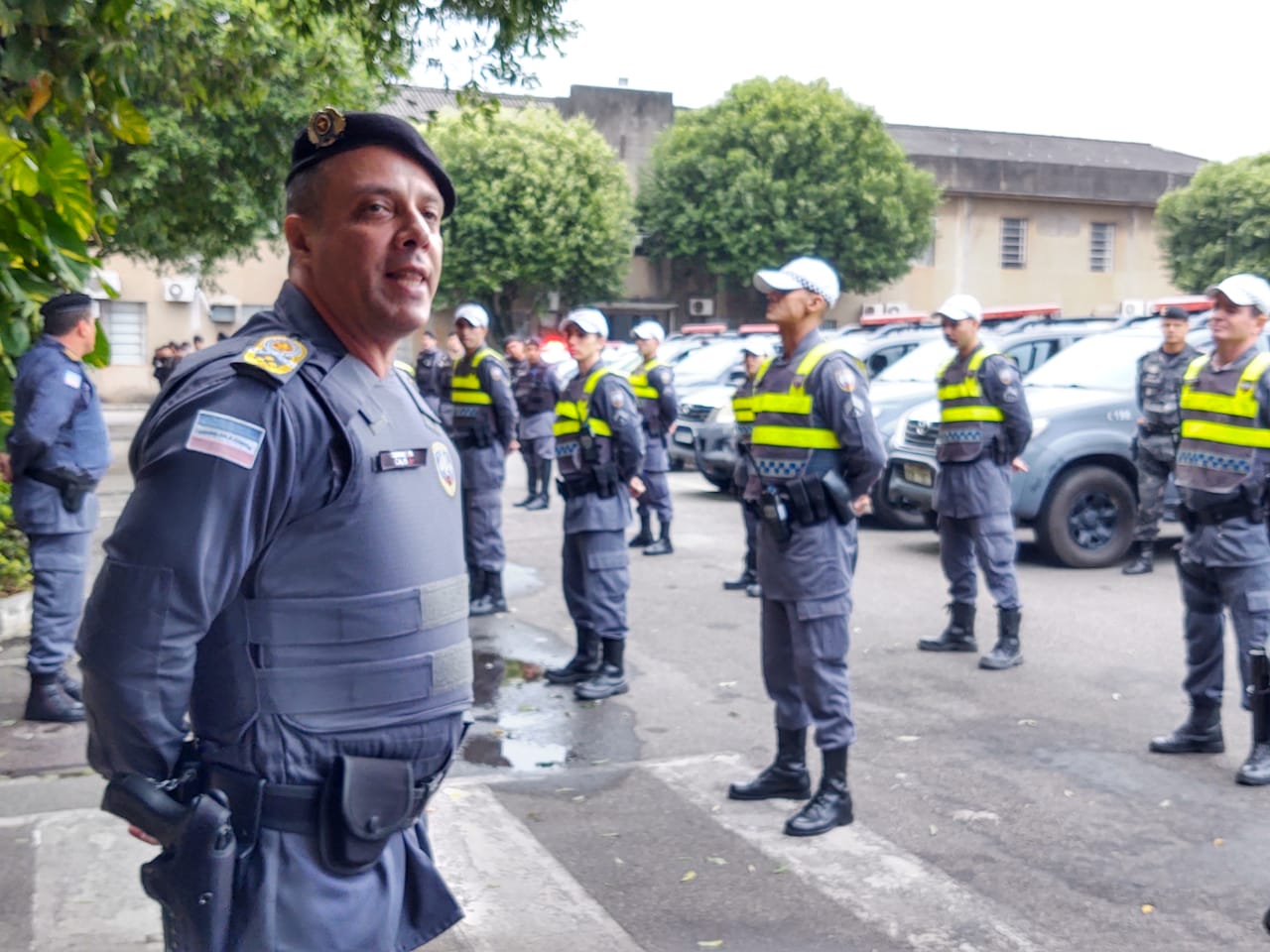 Tropa vai reforçar policiamento até domingo (Foto: Taynara Nascimento)