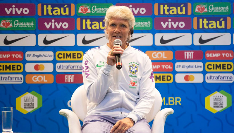 Pia Sundhage, técnica da Seleção Brasileira (Foto: Lucas Figueiredo / CBF Esportes)
