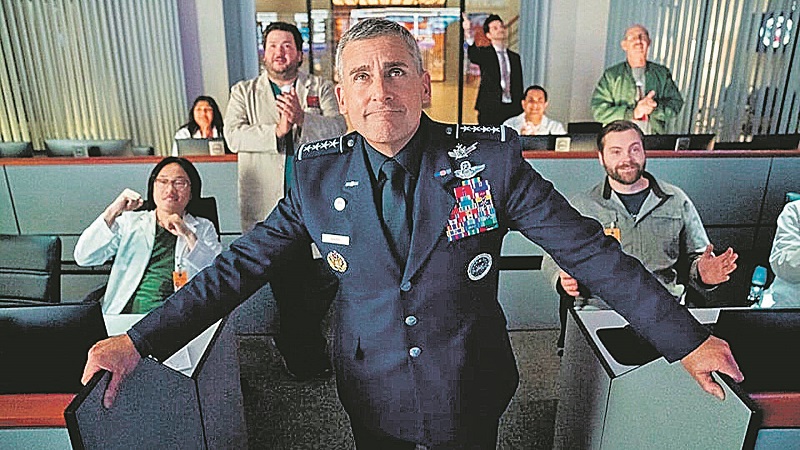 Steve Carell comanda a série cômica “Space Force” (Foto: Divulgação)