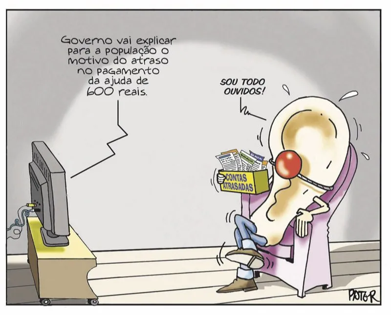 Imagem ilustrativa da imagem "Sou todo ouvidos": veja a charge de Pater