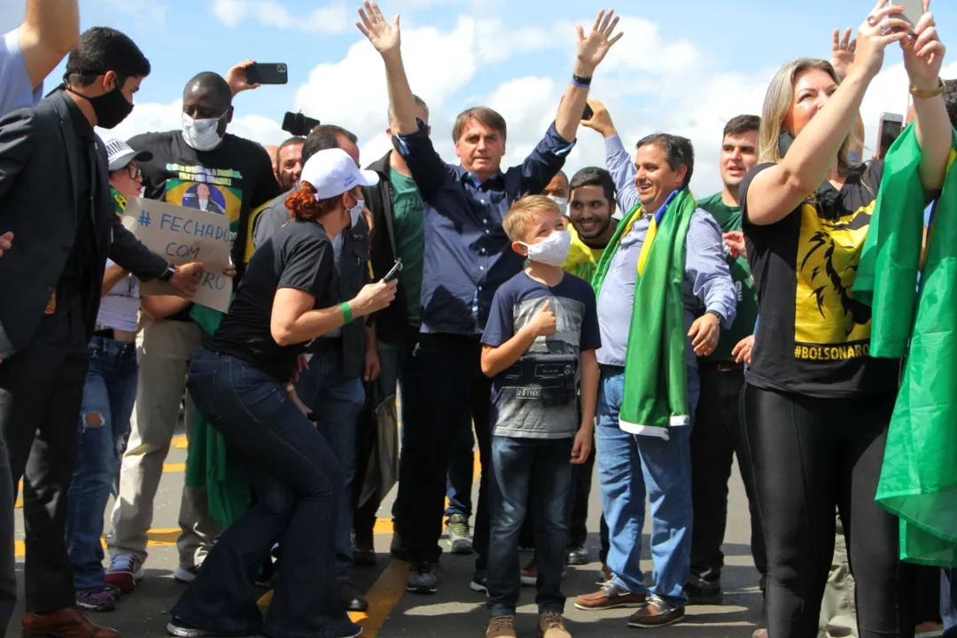 Imagem ilustrativa da imagem Bolsonaro volta a participar de manifestação em Brasilia