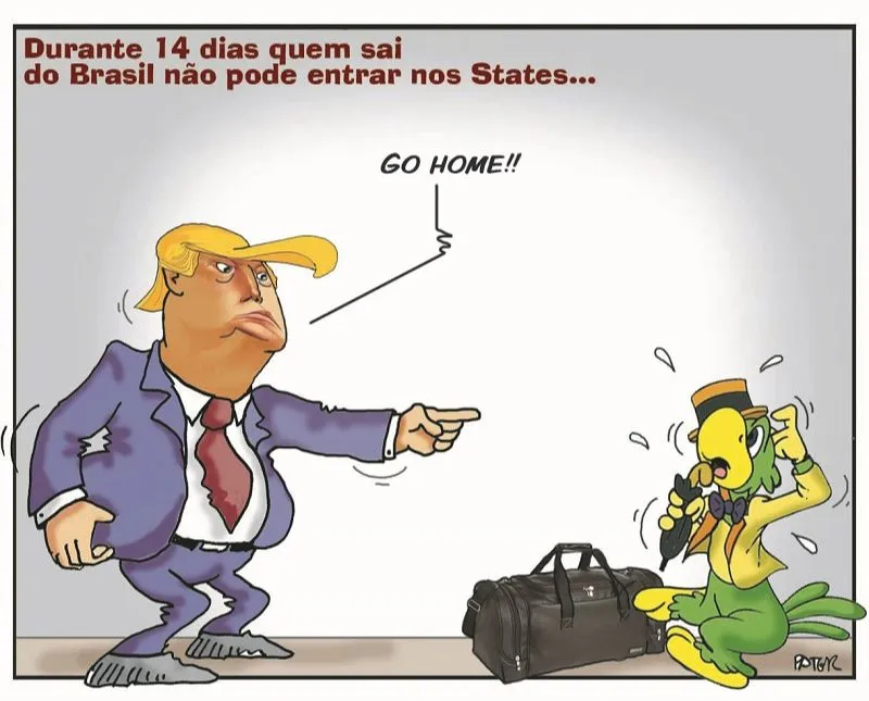 Imagem ilustrativa da imagem Charge do Dia: Brasileiros barrados nos EUA