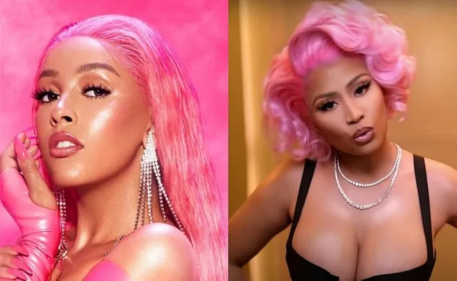 Imagem ilustrativa da imagem Doja Cat e Nicki Minaj se juntam e lançam remix para “Say So”. Assista aqui.
