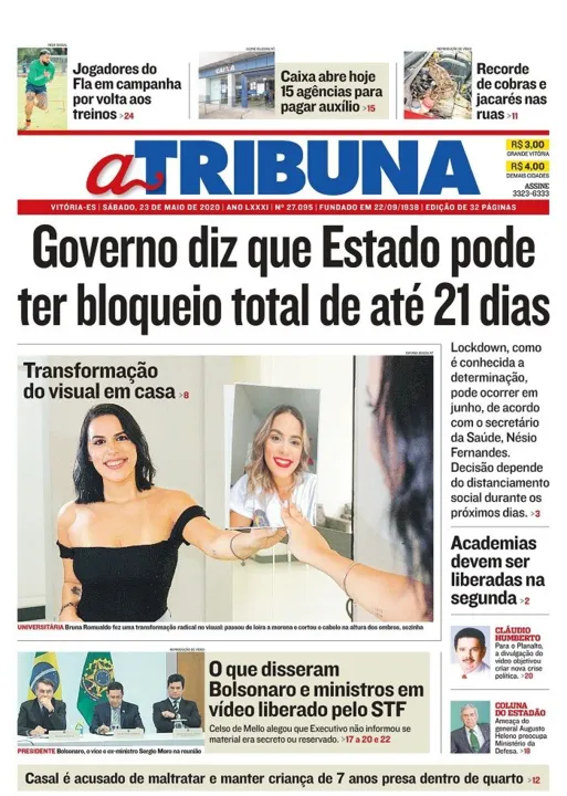 Imagem ilustrativa da imagem Veja os destaques do Jornal A Tribuna deste sábado