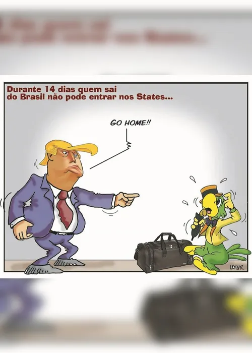 Imagem ilustrativa da imagem Charge do Dia: Brasileiros barrados nos EUA