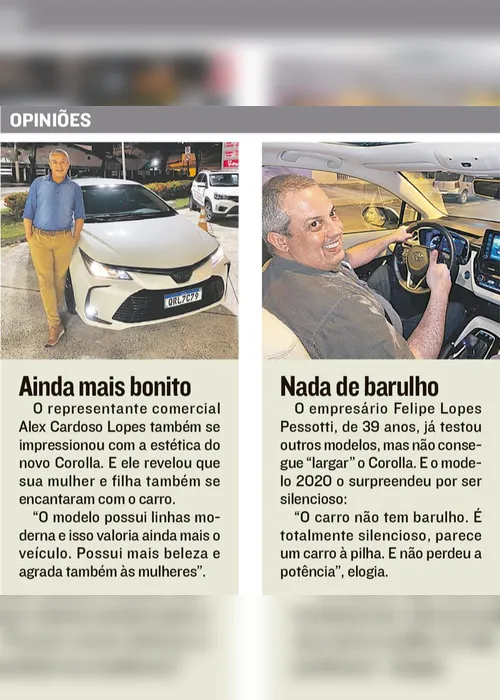 Imagem ilustrativa da imagem Novo Corolla aprovado pelos fãs