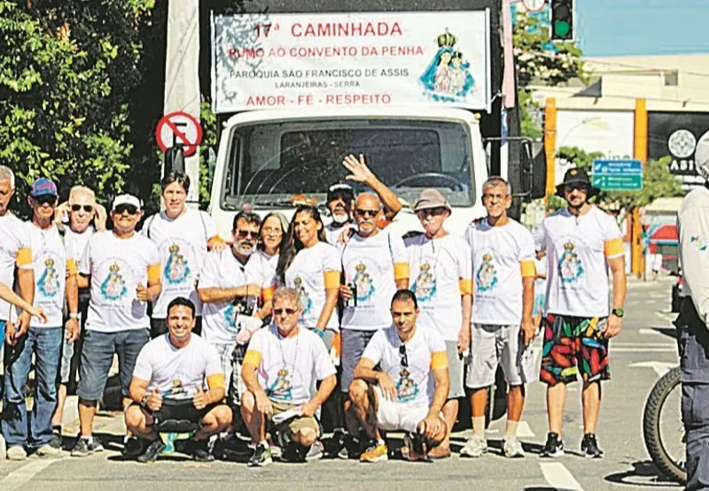  comissão da 18ª Caminhada Rumo ao Convento da Penha 2020, da Paróquia São Francisco de Assis, em Laranjeiras.
