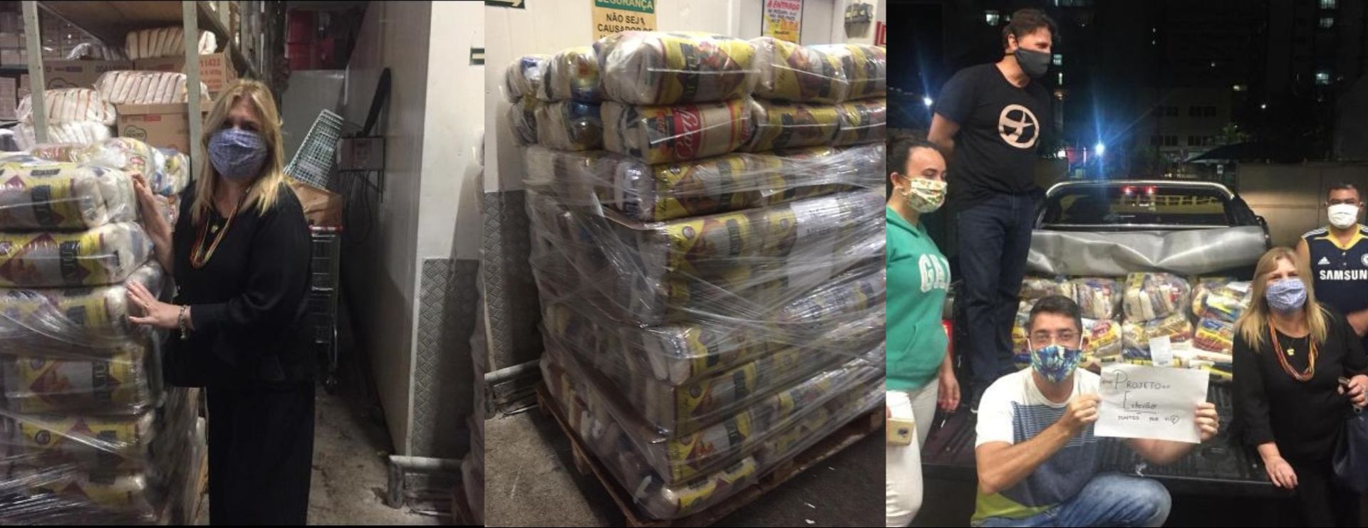 Com o valor arrecadado ela comprou 301 cestas básicas para doar (Foto: Acervo pessoal)