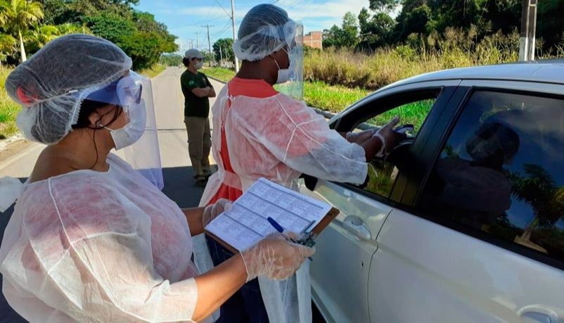 Barreira sanitária em Aracruz (Foto: Divulgação / MPF)