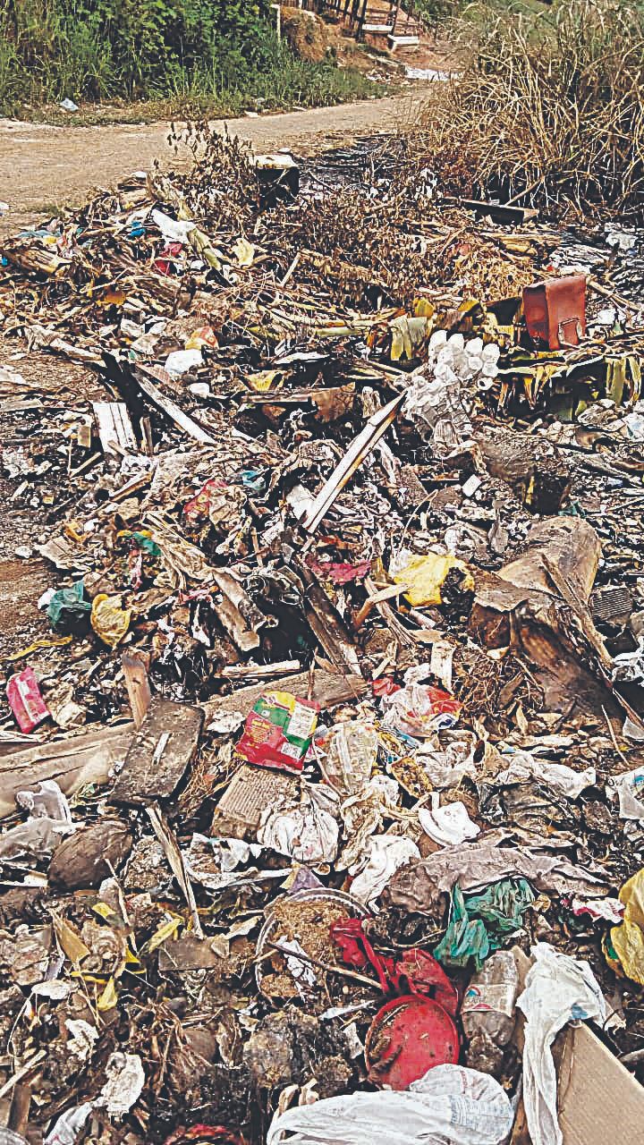 Lixo acumulado nas ruas Rio Muriaé e Rio Paraná, no bairro Bela Vista, em Cariacica (Foto: Edivan da Silva Nossa)