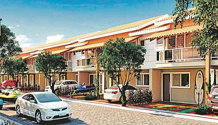 Manoá Villas, em Manguinhos, na Serra: casas  prontas para morar (Foto: Pacífico Construções)