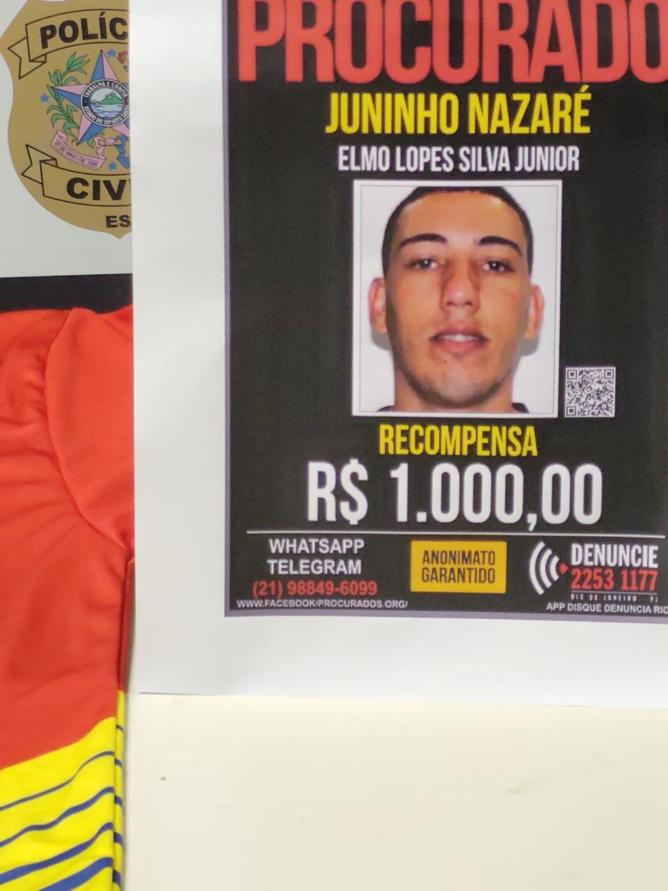 Com Elmo Silva Lopes Junior, o Juninho Nazaré, a polícia apreendeu quase R$ 20 mil. (Foto: Divulgação/PC)