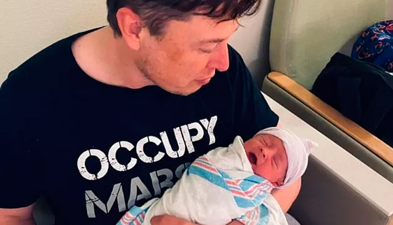 Elon Musk com seu filho X Æ A-12 Musk (Foto: Reprodução / Redes Sociais)