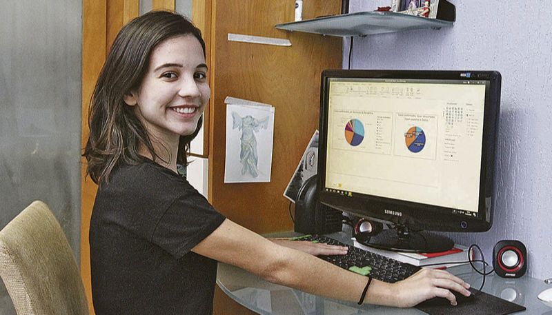 Estudante de Engenharia de Produção Jéssica Gavina (Foto: Leone Iglesias / AT)