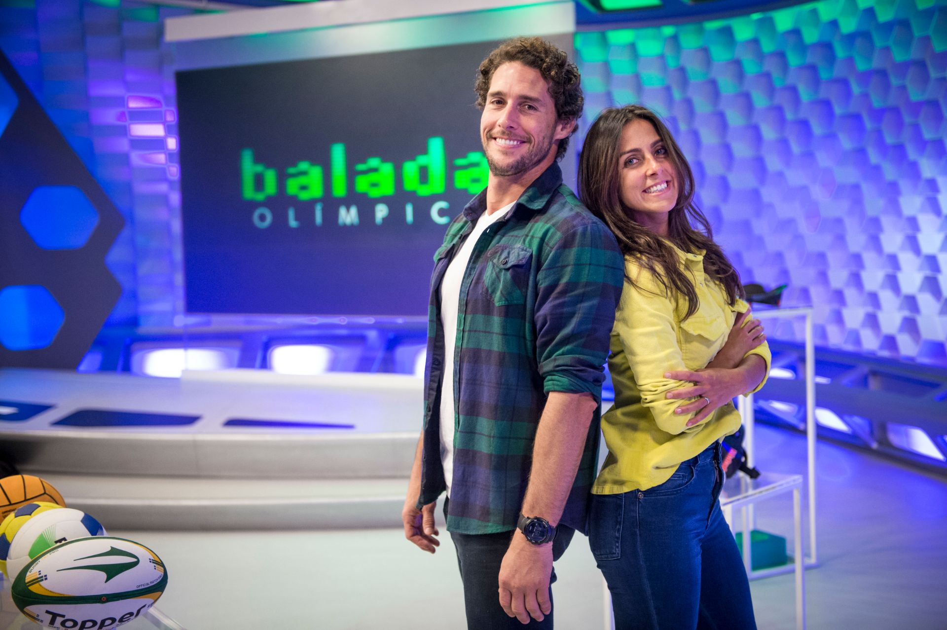 Flávio Canto e Carol Barcellos (Foto: João Cotta / TV Globo)