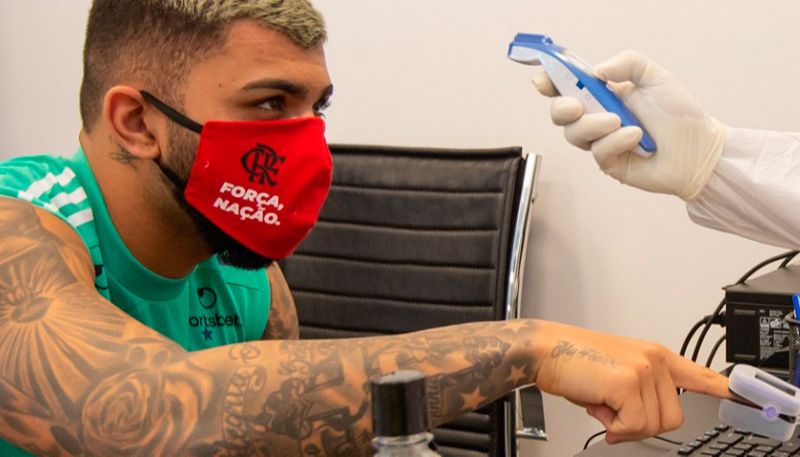 Gabigol passa por exames médicos no Flamengo (Foto: Assessoria / Flamengo)