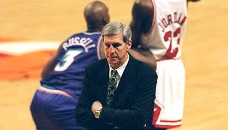 Jerry Sloan, no comando do Utah Jazz (Foto: Reprodução / Twitter)