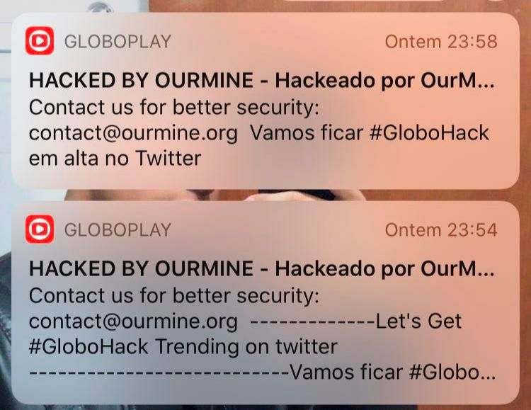 Mensagem enviada por grupo foi recebida por assinantes (Foto: Reprodução / Redes Sociais)